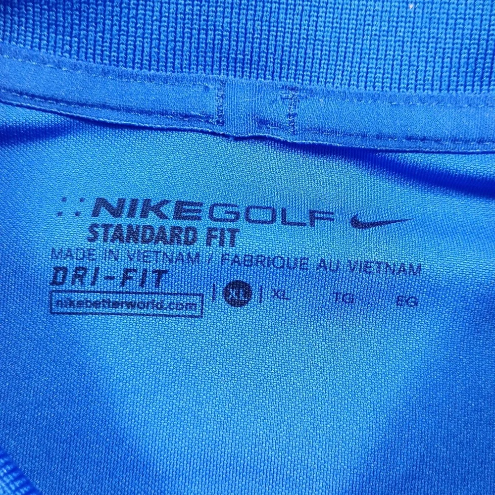 Nike Mens Golf Dri-FIT Polo Blue XL Standard Fit Embroidered Crest